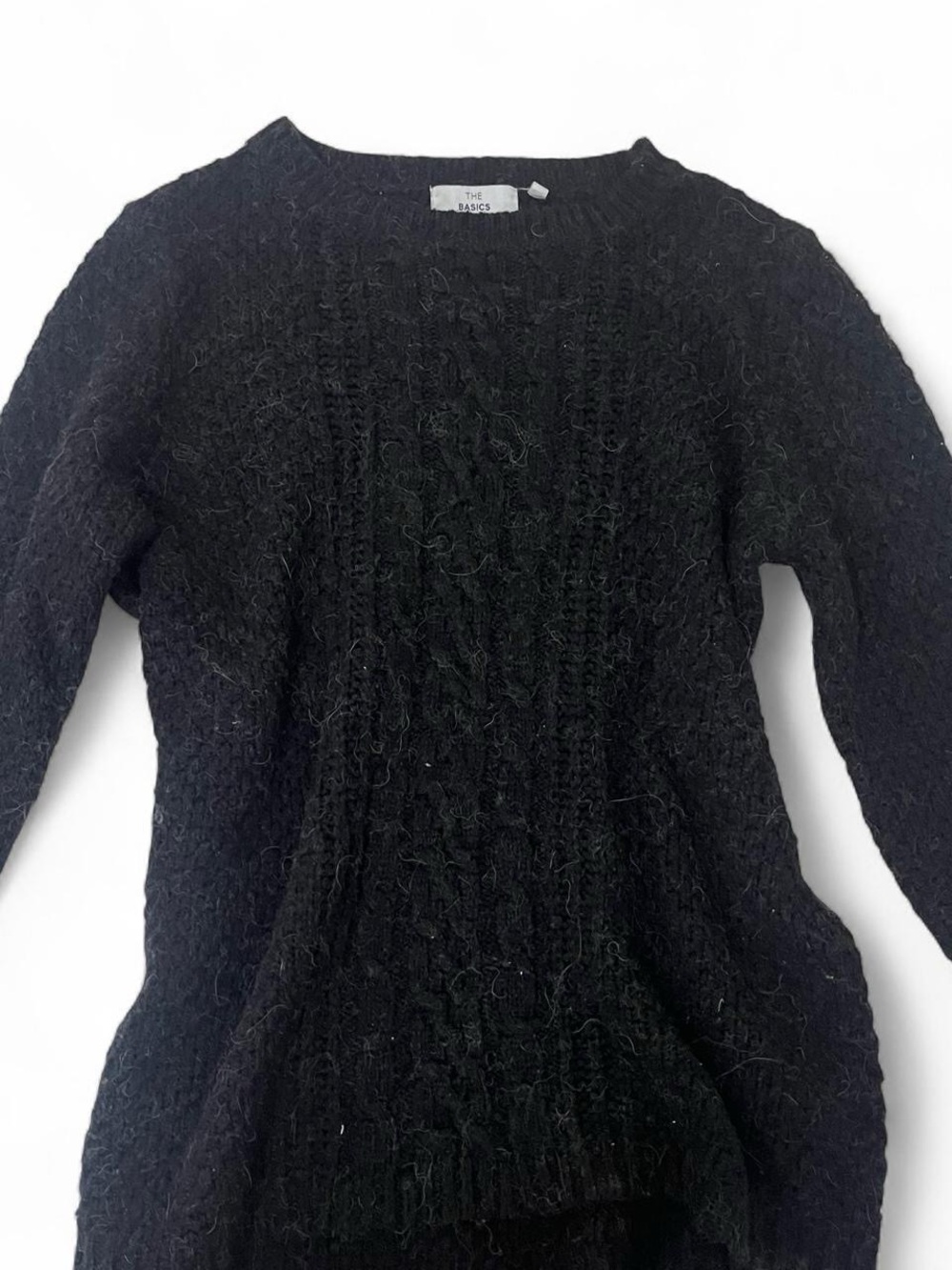 Black Cable-Knit Women's Sweater